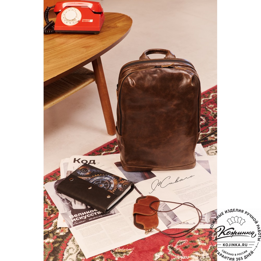 Кожаный рюкзак "Молибден" (коричневая наппа)